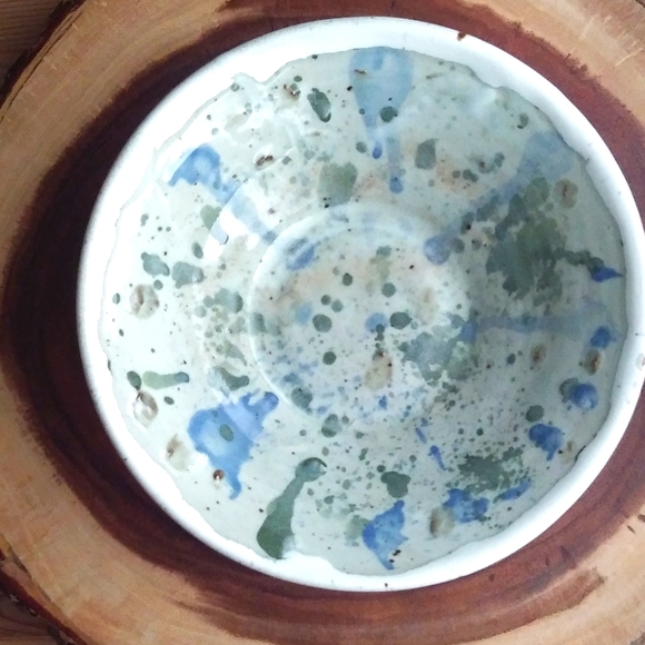 Vintage Hand Thrown Glazed Ceramic Bowl - Picture 2 of 13